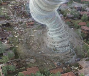 3D graphic illustration of tornado