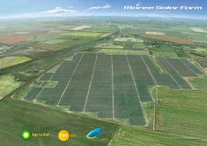 view of farm land with solar panel fields